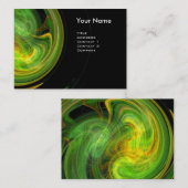 LEICHTE VORTEX Lebhaft schwarz-gelb-orange Visitenkarte (Vorne/Hinten)