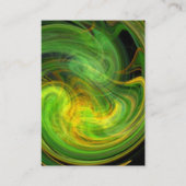 LEICHTE VORTEX Lebhaft schwarz-gelb-orange Visitenkarte (Rückseite)