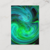 LEICHTE VORTEX Lebhaftes schwarz-blau grün Visitenkarte (Rückseite)