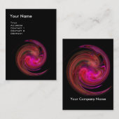 LEICHTE VORTEX, leuchtend schwarz, lila violett Visitenkarte (Vorne/Hinten)