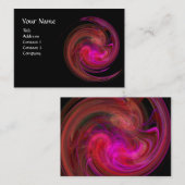 LEICHTE VORTEX, leuchtend schwarz rosa, lila braun Visitenkarte (Vorne/Hinten)