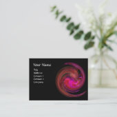 LEICHTE VORTEX, leuchtend schwarz rosa, lila braun Visitenkarte (Stehend Vorderseite)