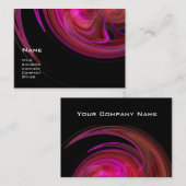LEICHTE VORTEX, ROT PINK, LILA FRAKTAL WIRBEL Schw Visitenkarte (Vorne/Hinten)