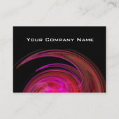 LEICHTE VORTEX, ROT PINK, LILA FRAKTAL WIRBEL Schw Visitenkarte (Rückseite)