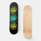 LEICHTE VORTEX, schwarz-blau-gelb-orange Skateboard (Vorderseite)