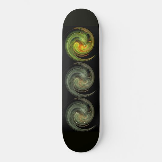LEICHTE VORTEX, schwarz-gelb-grauorange Skateboard (Vorderseite)