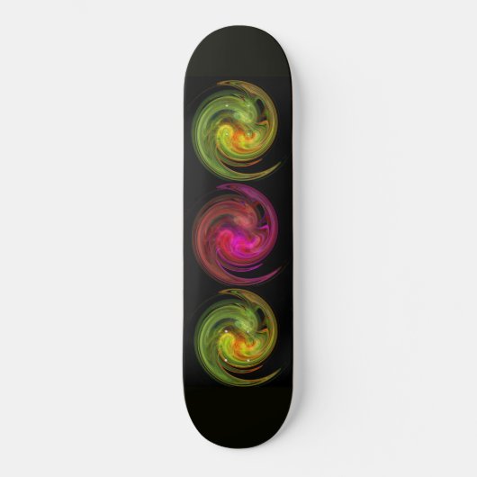 LEICHTE VORTEX, schwarz, rosa, gelb, orange Skateboard (Vorderseite)