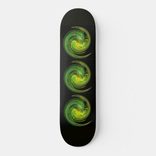 LEICHTE VORTEX, schwarzgelb grün Skateboard (Vorderseite)
