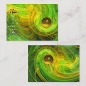 LEICHTE VORTEX TOPAZ, grün, gelb, orange Visitenkarte (Vorne/Hinten)