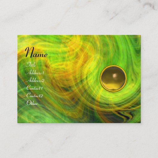 LEICHTE VORTEX TOPAZ, grün, gelb, orange Visitenkarte (Vorderseite)