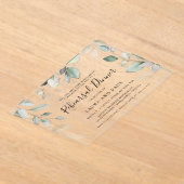 Leichte Wasserfarbe Botanische Probe Abendessen Acryleinladungen (Ablage )