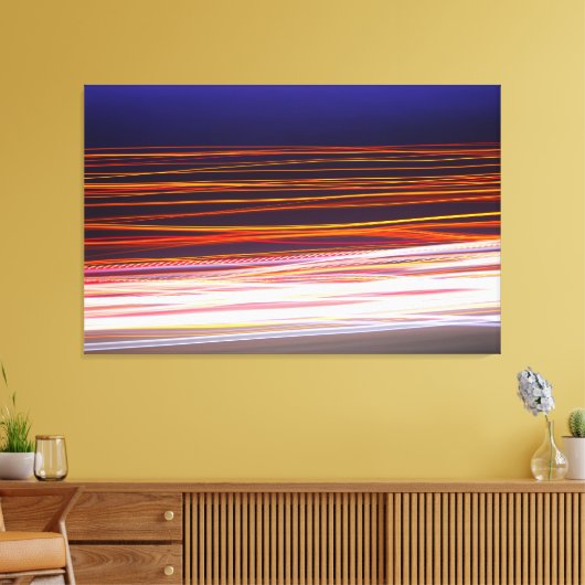 Leichte Wege aus dem Verkehr auf einer Straße Leinwanddruck (Insitu (Wohnzimmer))