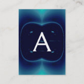 LEICHTE WELLEN 2 MONOGRAMM lila violett-blau Visitenkarte (Rückseite)