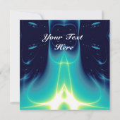 LEICHTE WELLEN, Aqua Blue, Turquase, White Einladung (Rückseite)