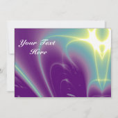 LEICHTE WELLEN, Aqua BluePurple, White, Gelb Einladung (Rückseite)