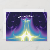 LEICHTE WELLEN, blau, Lila, weiß Einladung (Rückseite)