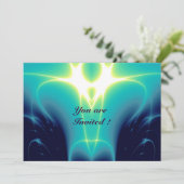 LEICHTE WELLEN, blau, Lila, weiß Einladung (Stehend Vorderseite)