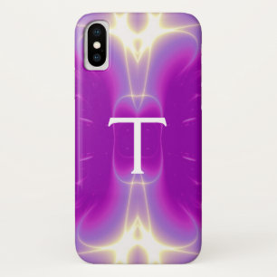 LEICHTE WELLEN MONOGRAM lila violett rosa iPhone X Hülle