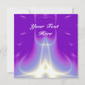 LEICHTE WELLEN, rosa, Lila, weiß Einladung (Rückseite)