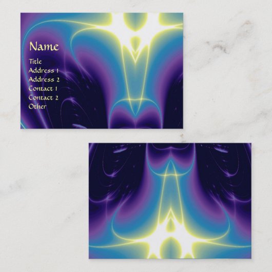 LEICHTE WELLEN, violett, Lila, blau, weiß Visitenkarte (Vorne/Hinten)