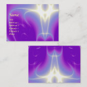 LEICHTE WELLEN, violett, Lila, weiß Visitenkarte (Vorne/Hinten)