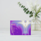 LEICHTE WELLEN, violett, Lila, weiß Visitenkarte (Stehend Vorderseite)