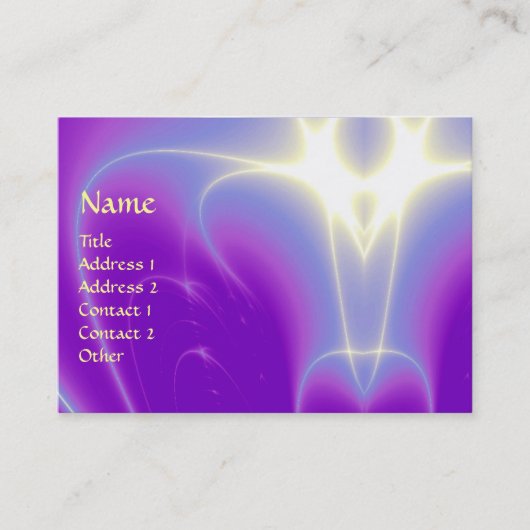 LEICHTE WELLEN, violett, Lila, weiß Visitenkarte (Vorderseite)