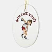 Leichte Womens Discus Keramik Ornament (Links)