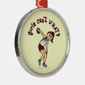 Leichte Womens Discus Silbernes Ornament (Rechts)