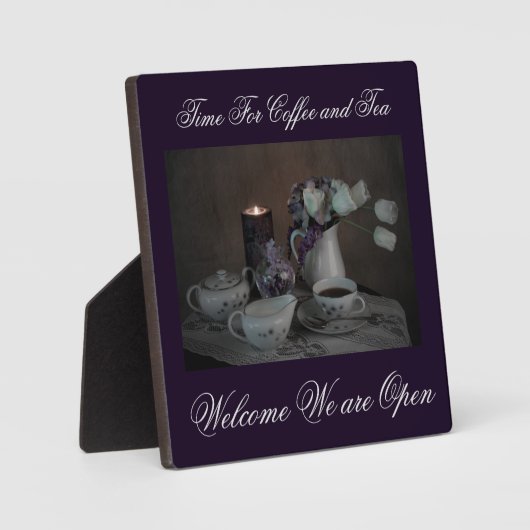 Leichte Zeit für Kaffee und Tee Fotoplatte (Vorderseite)