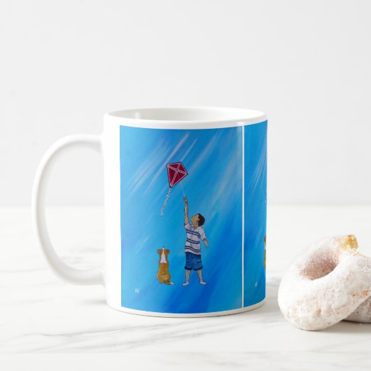 Leichter-als-Luft-Malerei von Alfred Fox Kaffeetasse (Mit Donut)
