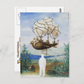 Leichter als Luftpostkarte Postkarte (Vorne/Hinten)