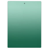 Leichter Aquamariner Hunter Green Ombre Kurve Swas Klemmbrett (Rückseite)