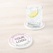 Leichter Austausch von Logos und bearbeitbarer Tex Getränkeuntersetzer (Seite)