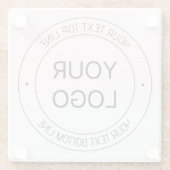 Leichter Austausch von Logos und bearbeitbarer Tex Glasuntersetzer (Rückseite)