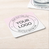 Leichter Austausch von Logos und bearbeitbarer Tex Rechteckiger Pappuntersetzer (angewinkelt)