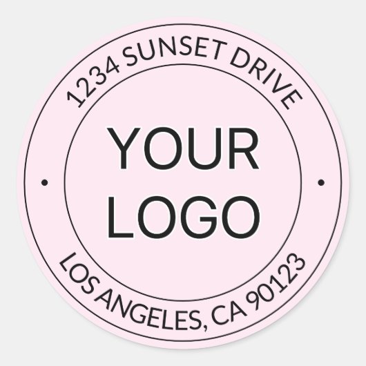 Leichter Austausch von Logos und bearbeitbarer Tex Runder Aufkleber (Vorderseite)