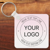 Leichter Austausch von Logos und bearbeitbarer Tex Schlüsselanhänger (Vorderseite)