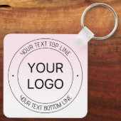 Leichter Austausch von Logos und bearbeitbarer Tex Schlüsselanhänger (Rückseite)