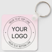 Leichter Austausch von Logos und bearbeitbarer Tex Schlüsselanhänger (Rückseite)
