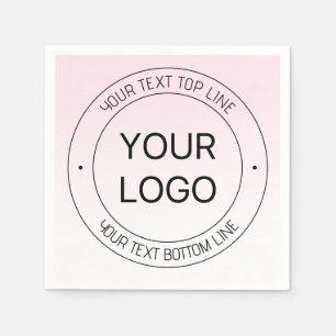 Leichter Austausch von Logos und bearbeitbarer Tex Serviette
