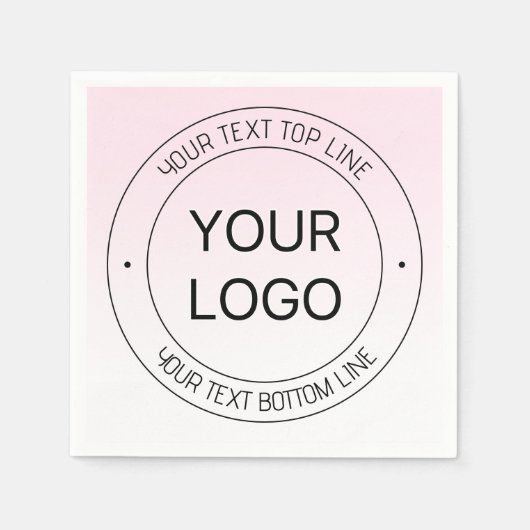 Leichter Austausch von Logos und bearbeitbarer Tex Serviette (Vorderseite)