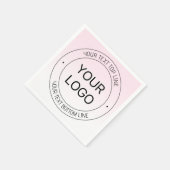 Leichter Austausch von Logos und bearbeitbarer Tex Serviette (Ecke)