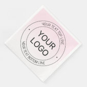 Leichter Austausch von Logos und bearbeitbarer Tex Serviette (Ecke)