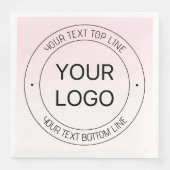 Leichter Austausch von Logos und bearbeitbarer Tex Serviette (Vorderseite)