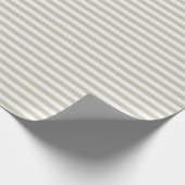 Leichter Federbraune und cremefarbene Streifen Geschenkpapier (Ecke)