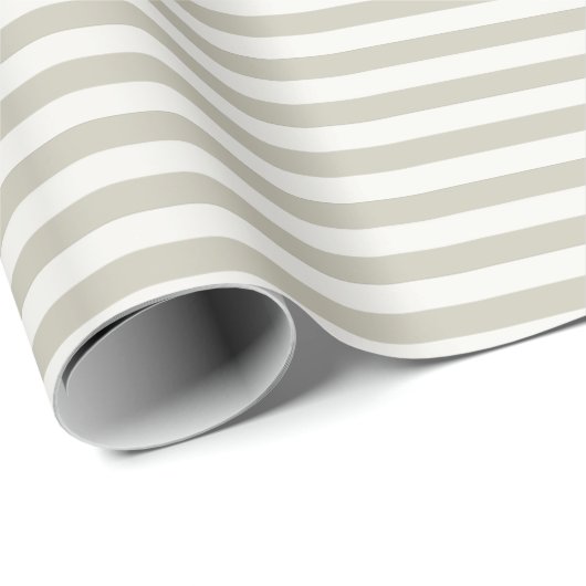 Leichter Federbraune und cremefarbene Streifen Geschenkpapier (Rolleneckpunkt)