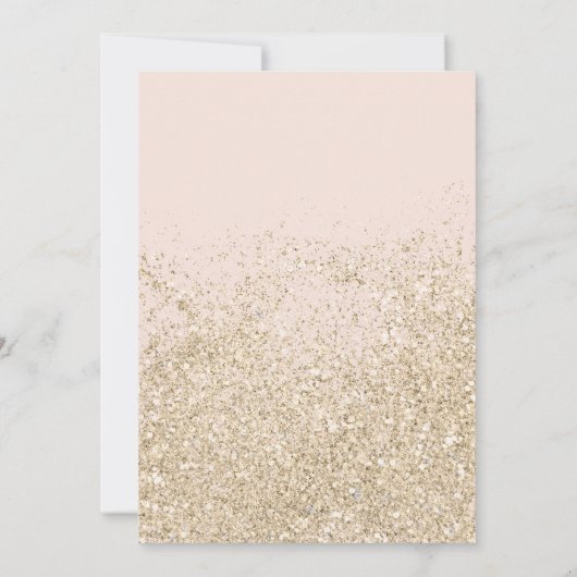 leichter Glitzer-Rost Save the Date Hochzeit (Rückseite)