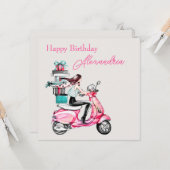 Leichter Individuelle Name auf Happy Birthday Girl Karte (Vorderseite/Rückseite Beispiel)