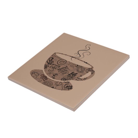 leichter Kaffee Fliese (Seite)